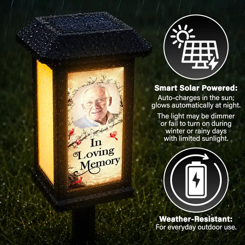 Christmas,Custom Photo,Sympathetic,Family,Memorial,Upload Full Photo - Custom Photo Memorial I'm Always With You - Personalized Solar Garden Light