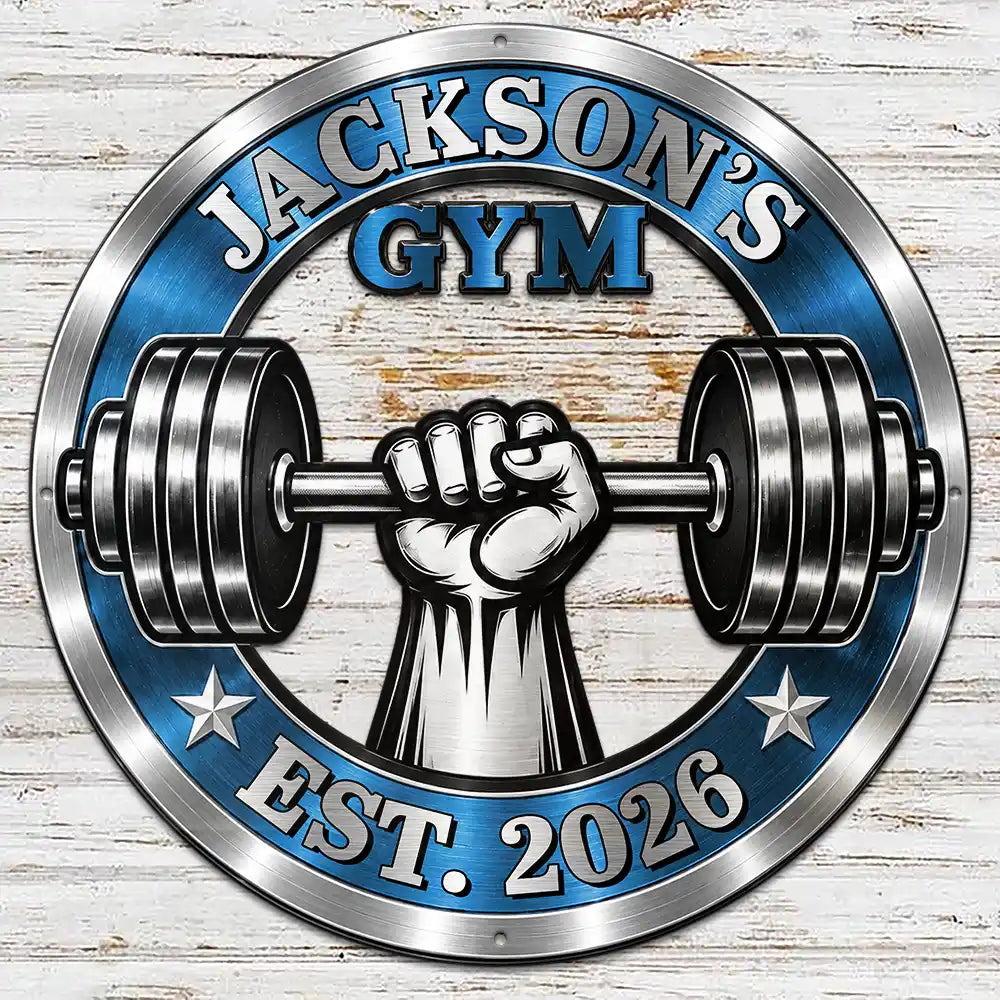 Top Market, Gym, Confident, Gifts For Him, Gift For Men, Gift For Yourself, Custom Text - Workout Room Decor Gift For Gym Lovers - Personalized Custom Shaped Metal Sign