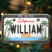Top Market,Gifts For Her,Gift For Mother,Mom - Children,Icon,Happy - US State Car Plates Christmas Gift For New Driver - Personalized Custom Shaped Acrylic Ornament