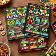 Board Game,Custom Text,Family,Humorous,Top Market - Gift For Board Game Lovers, Family, Parents, Grandparents - Personalized Funny Game Night Score Book Hardcover Journal
