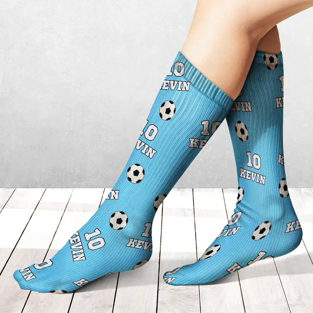 Christmas, Football, Gift For Kids, Happy, Icon - Sports Gift For Kids - Personalized American Football Baseball Soccer Socks