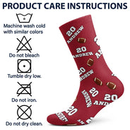 Christmas, Football, Gift For Kids, Happy, Icon - Sports Gift For Kids - Personalized American Football Baseball Soccer Socks