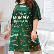 Christmas,Custom Text,Gift For Grandma,Gifts For Her,Happy - Christmas Gift For Grandma Nana - Personalized Kids Names Women's Sleep Tee