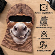 Christmas,Humorous,Icon,Motorcycle - Winter Skiing Gag Gift For Friends, Family Matching Gear - Personalized 3D Realistic Animal Funny Face Balaclava Face Mask