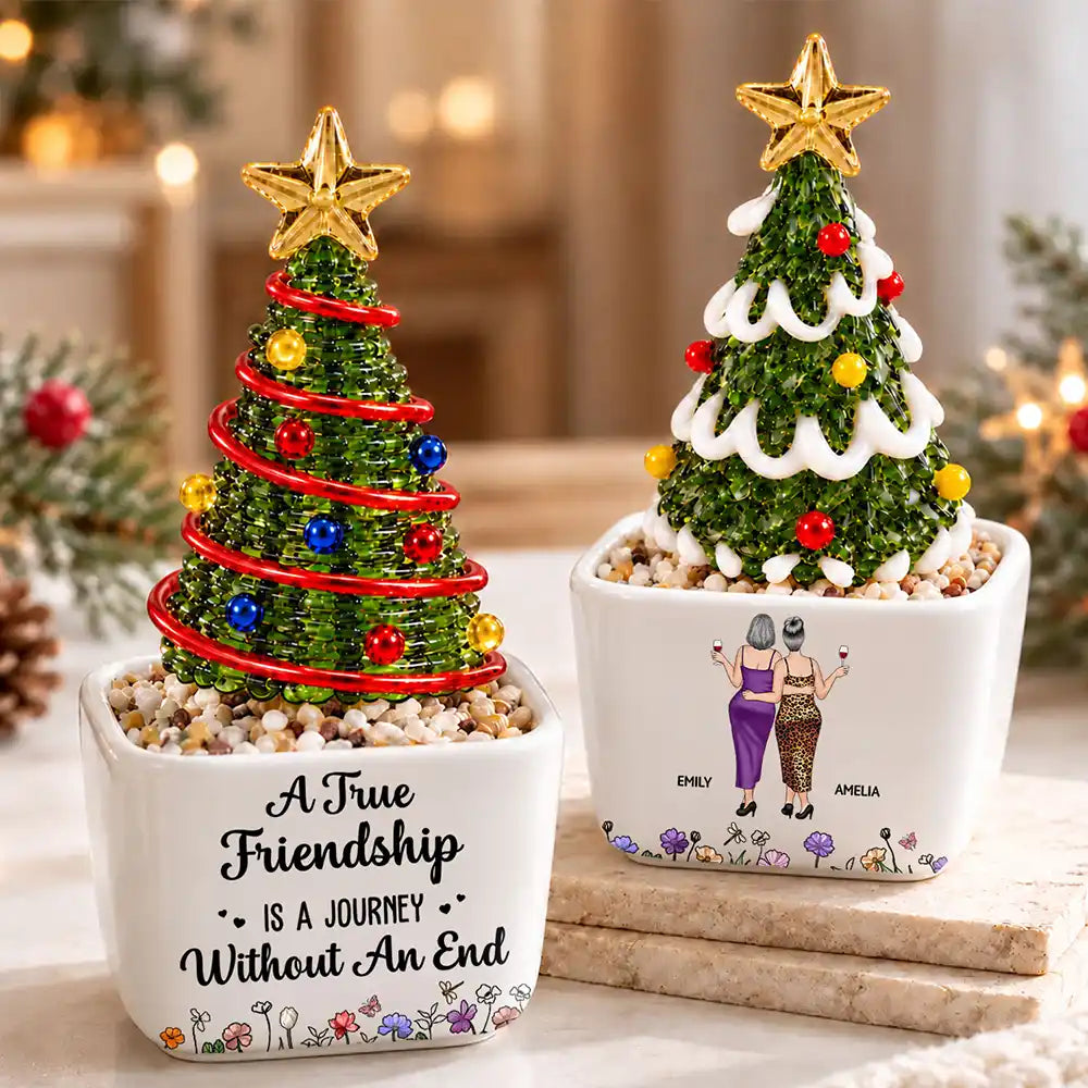 Afro Besties, Christmas, Gift For Bestie, Grateful, Vector - Christmas Gift For Best Friend - Personalized A Friend Is God's Way Of Making Sure We Never Walk Alone Stained Glass Christmas Tree