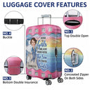 Custom Photo Just A Girl Boy Who Loves Cruising - Gift For Traveling Lovers - Personalized Custom Luggage Cover