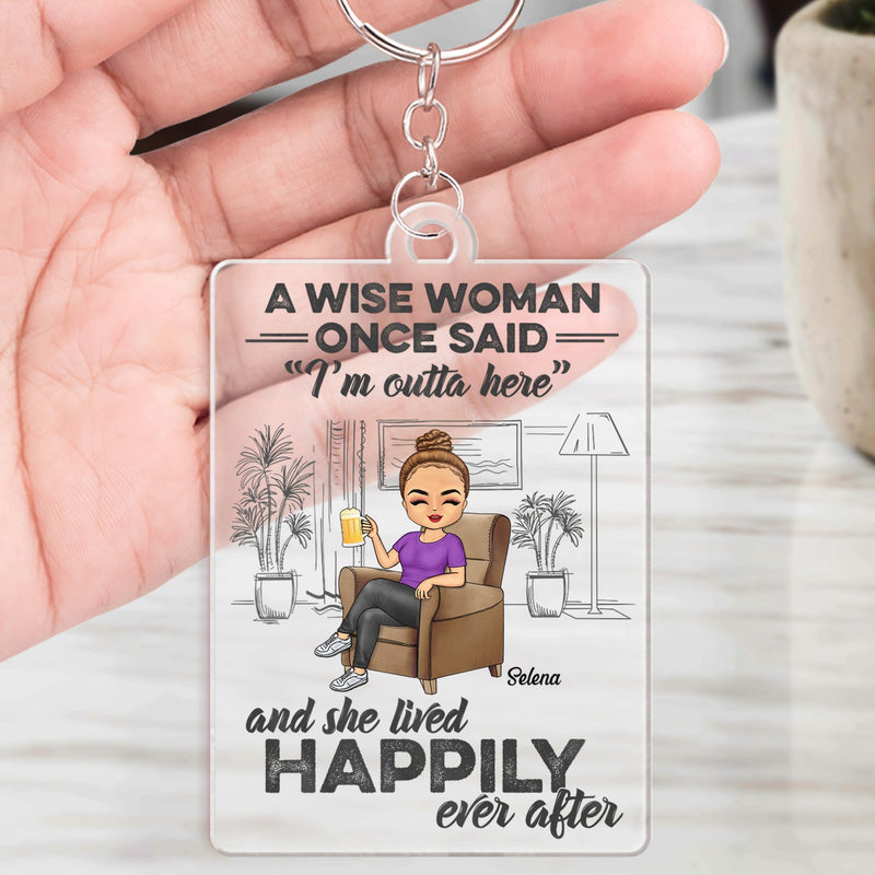 What Day Is Today Who Cares Retired - Gift For Parents, Grandparents, Retired, Retirement Gift - Personalized Custom Acrylic Keychain