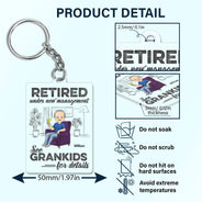 What Day Is Today Who Cares Retired - Gift For Parents, Grandparents, Retired, Retirement Gift - Personalized Custom Acrylic Keychain