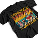 This Is What A Really Cool Grandpa Looks Like Grandparents Grandkids - Funny, Birthday, Family Gift For Grandfather, Granddad - Personalized Custom T Shirt