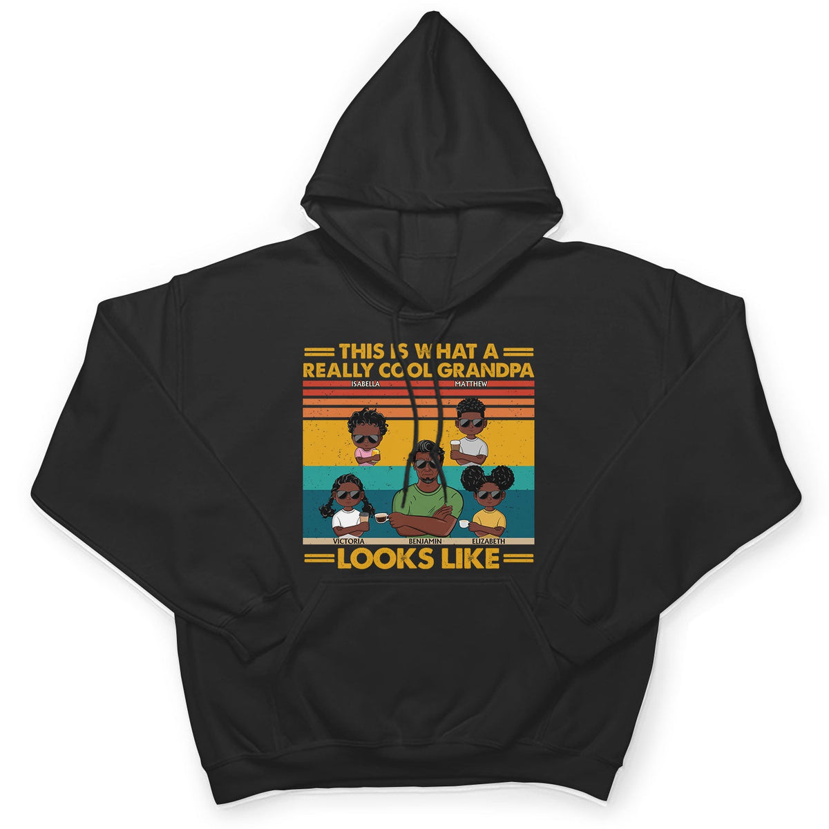 This Is What A Really Cool Grandpa Looks Like Grandparents Grandkids - Funny, Birthday, Family Gift For Grandfather, Granddad - Personalized Custom T Shirt