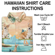 Custom Photo Funny Family Pet Face Tropical Island - Funny Gift For Pet Lovers, Dog Mom, Cat Mom, Dog Dad, Cat Dad - Personalized Hawaiian Shirt