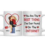 Kissing Couple Best Thing On The Internet - Loving, Anniversary Gift For Couple, Spouse, Husband, Wife - Personalized Mug