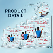 You Complete Me And Make Me A Better Person - Gift For Couple, Spouse, Husband, Wife - Personalized Puzzle Shaped Acrylic Plaque