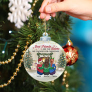 Best Friends Are The Sisters We Choose For Ourselves - Christmas Gift For Besties, Sisters - Personalized Custom Shaped Acrylic Ornament