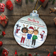 You And I Are Sisters Always Remember That If You Fall - Christmas Gift For Brothers, Siblings, Besties, Best Friends - Personalized Custom Shaped Acrylic Ornament