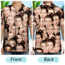 Custom Photo Funny Family Pet Face Pattern - Gift For Men, Dog And Cat Lovers, Family - Personalized Hawaiian Shirt