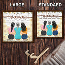 We Love You - Loving Gift For Mother, Grandma, Grandmother - Personalized 2-Layered Wooden Plaque With Stand