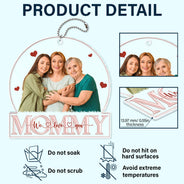 Custom Photo Love Mom Nana - Loving Gift For Mother, Grandma, Grandmother - Personalized Acrylic Car Hanger