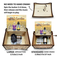 I'm Always With You - Memorial Gift For Family, Friends, Siblings - Personalized Spin Button, Hand Crank Music Box