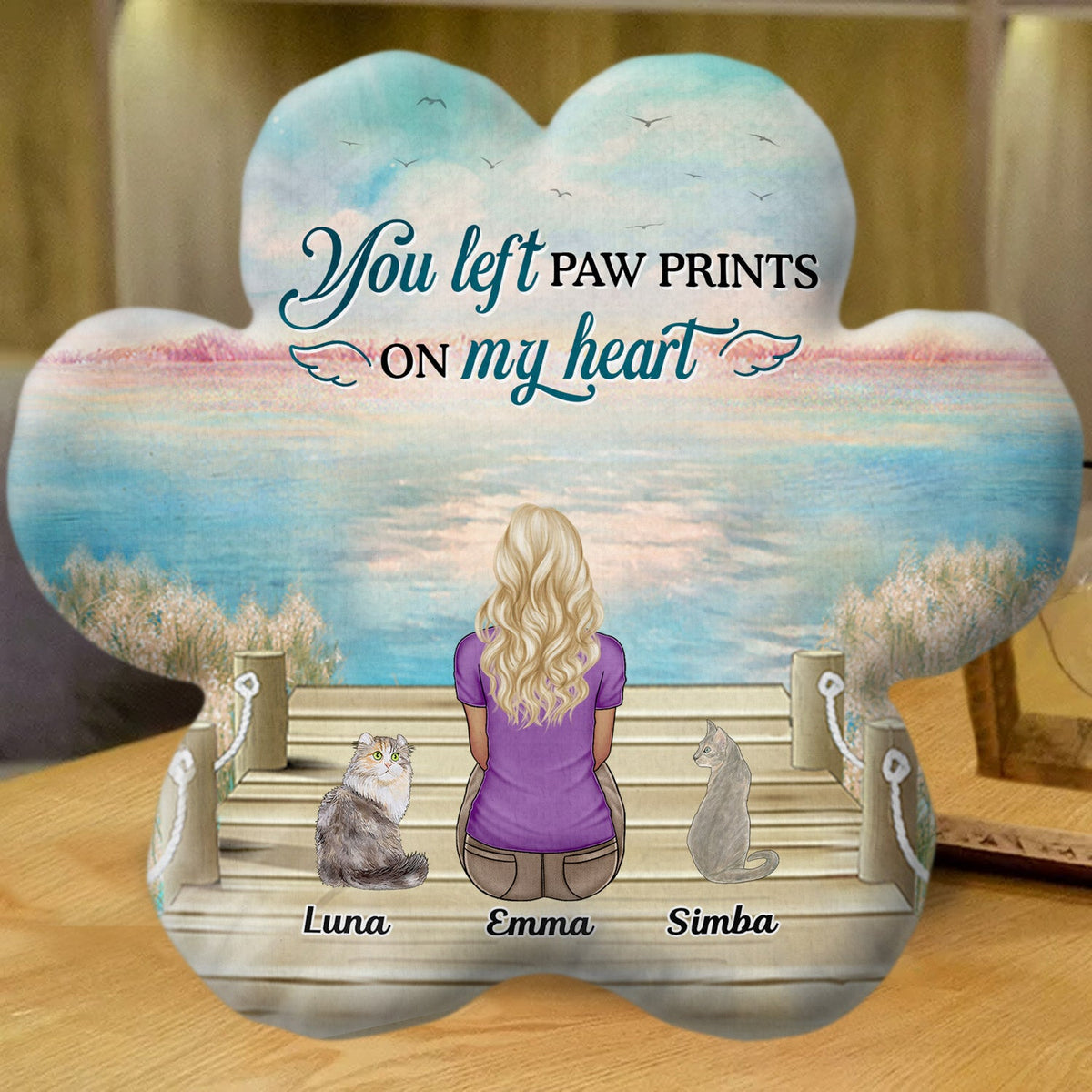 If Love Could Have Saved You - Memorial Gift For Pet Lovers, Dog Mom, Dog Dad, Cat Mom, Cat Dad - Personalized Paw Shaped Pillow