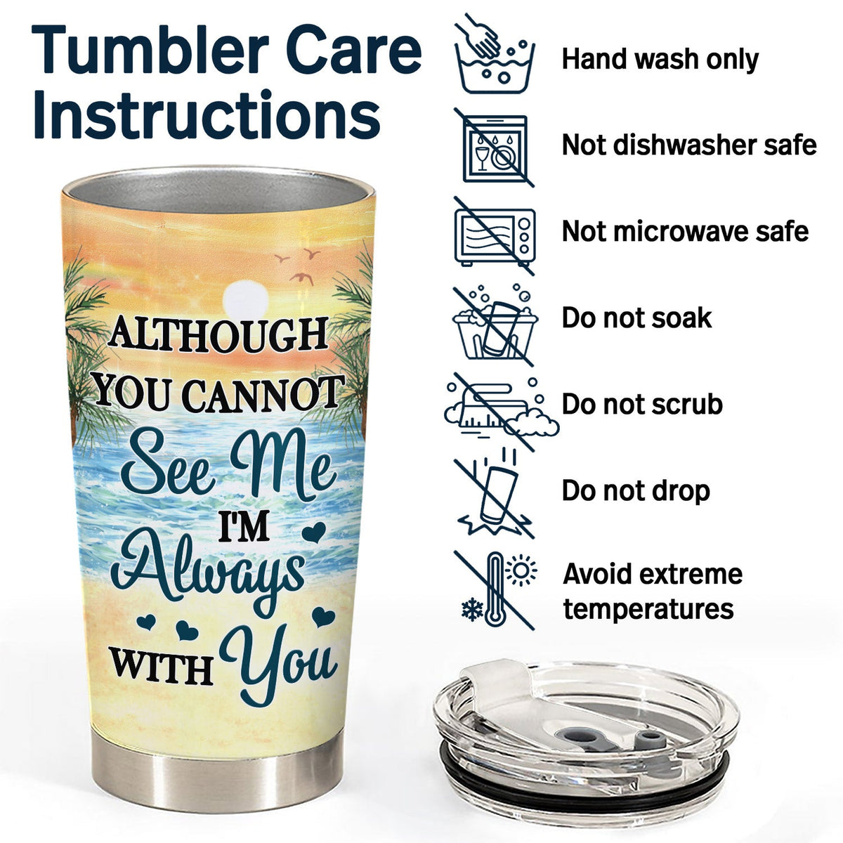 I Miss You I Know - Memorial Gift For Family, Friends, Siblings - Personalized Tumbler