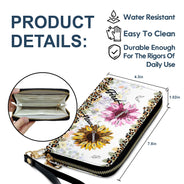 First Mom Now Grandma - Gift For Mothers, Grandmas, Aunties - Personalized Leather Long Wallet