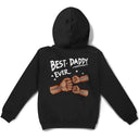 Best Dad Grandpa Ever Fist Bump - Personalized Back Printed T Shirt