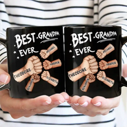 Best Dad Grandpa Ever Fist Bump - Personalized Mug