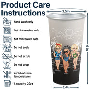 Summer Girls Trip Cheaper Than Therapy - Personalized Aluminum Color Changing Cup