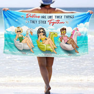 Some Girls Are Just Born With The Beach In Their Souls - Personalized Beach Towel