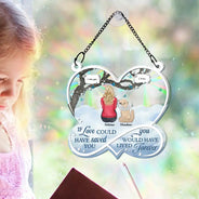 If Love Could Have Saved You Pet Memorial - Personalized Window Hanging Rainbow Suncatcher
