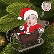 Custom Photo Baby Christmas Costumes - Personalized Cutout Acrylic Ornament