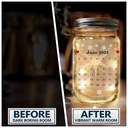Holding Hands First Christmas Couple - Personalized Mason Jar Light