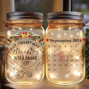 Holding Hands First Christmas Couple - Personalized Mason Jar Light