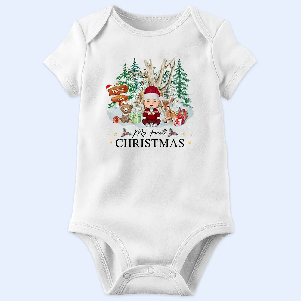 Baby's First Christmas - Personalized Baby Onesie