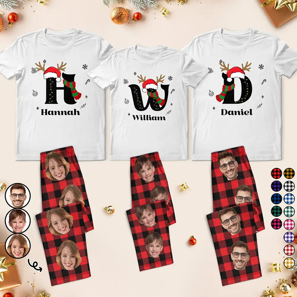 Custom Photo Face Cut Monogram - Personalized Loungewear Set