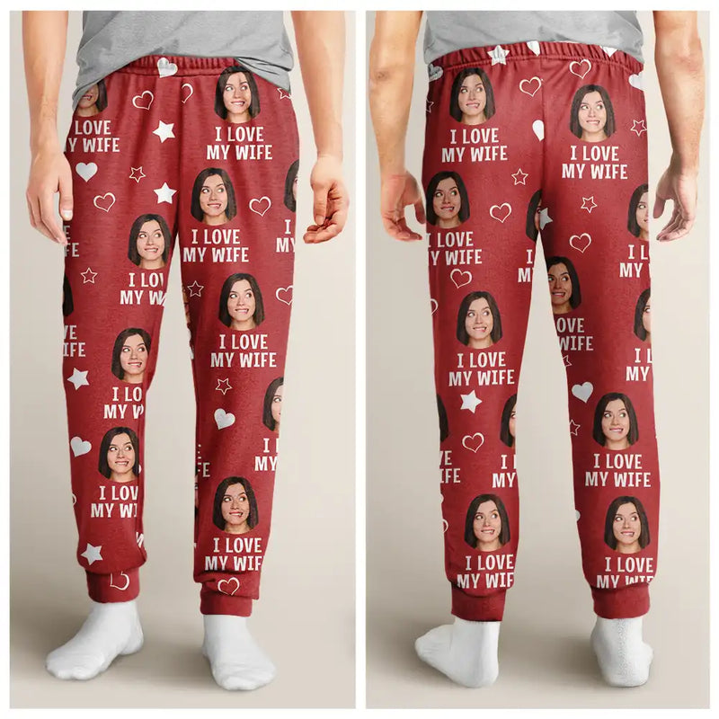 Family - Custom Photo I Love My Family - Personalized Kid Pajama Pants