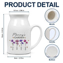 Gift For Grandma, Gift For Mother - Grandma's Garden Birth Flowers - Personalized Ceramic Flower Vase
