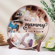 Gift For Grandma,Gift For Mother,Happy - Custom Photo Mom Nana We Love You - Personalized Ceramic Plate