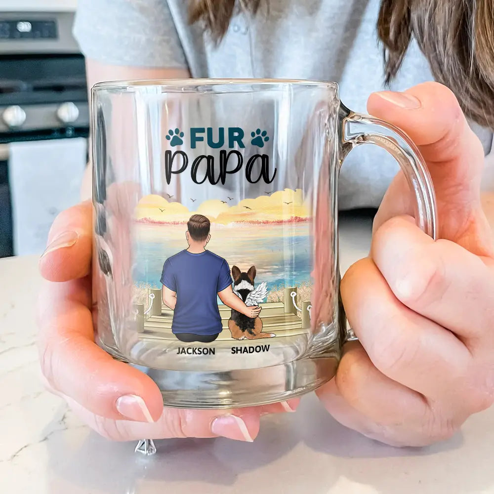 Pet Lovers, Happy, Dog Lovers, Dog Mom, Dog Dad - A Bond That Can't Be Broken Dog Mom Dog Dad - Personalized Glass Mug