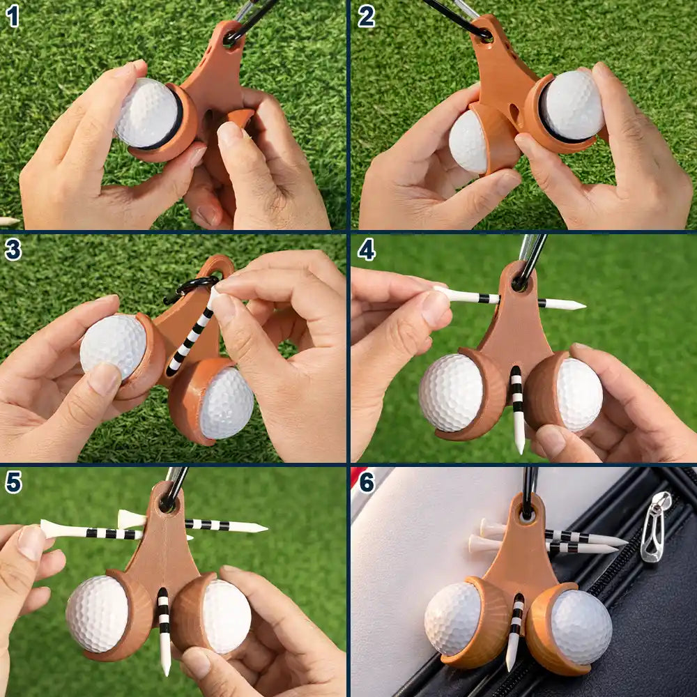 Funny,Golf,Sport Dad,Gift For Husband,Gift For Boyfriend,Gift For Men,Gift For Yourself,Gift For Grandpa,Dad's Hobby,Grandma's Hobby,Gift For Father - Custom Photo My Lucky Balls - Personalized 3D Printed Golf Ball Tee Holder