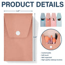 Gift For Yourself,Gift For Women,Gift For Mother,Happy - Birth Month Flower & Name - Personalized Makeup Brush Bag Set