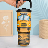 Teacher, Gift For Women, Happy, Back To School, Gift For Men - Y'all Gonna Make Me Lose My Mind - Personalized 30oz Tumbler With Handle