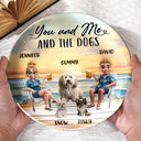 Gift For Husband,Gift For Wife,Gift For Boyfriend,Gift For Girlfriend,Love,Dog Couple - You And Me And The Dogs - Personalized Ceramic Plate