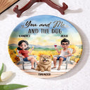 Gift For Husband,Gift For Wife,Gift For Boyfriend,Gift For Girlfriend,Love,Dog Couple - You And Me And The Dogs - Personalized Ceramic Plate