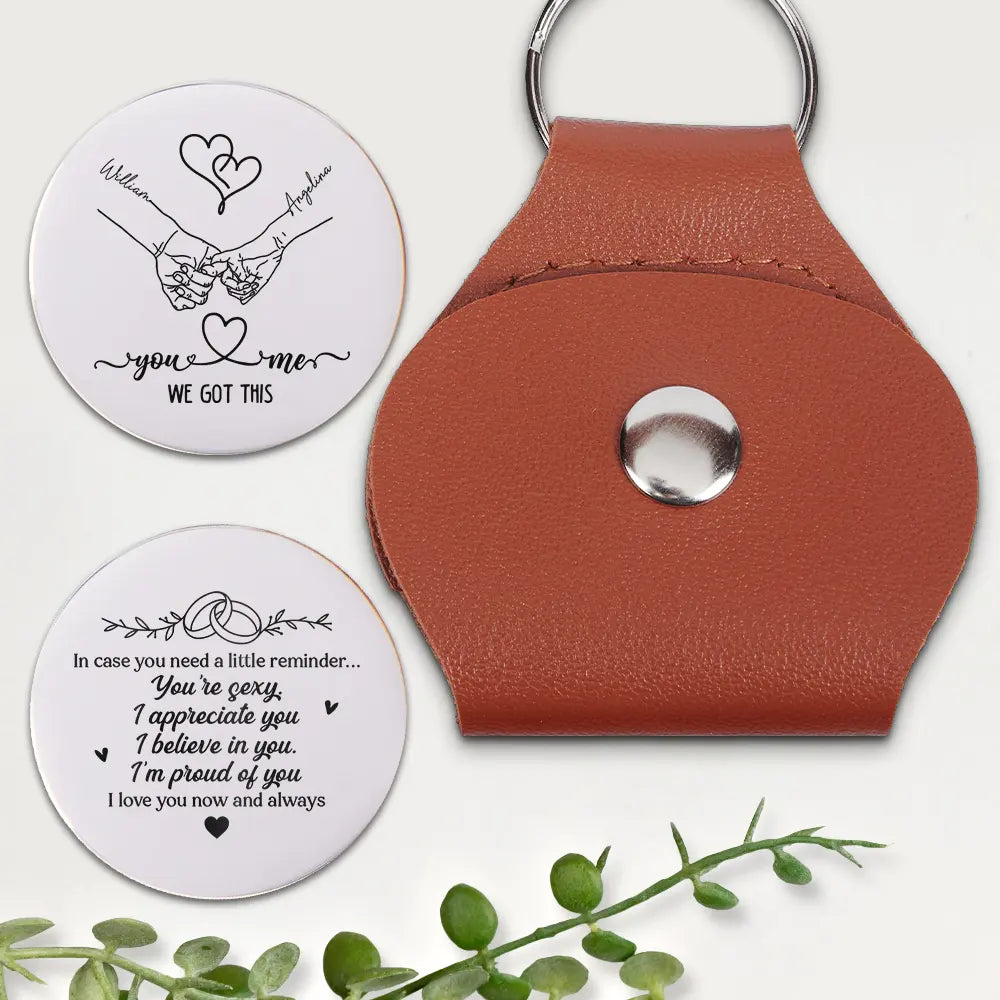 Gift For Couples,Gift For Women,Gift For Men,Gift For Wife,Gift For Husband,Gift For Boyfriend,Gift For Girlfriend,Love,Top Market - You And Me We Got This - Personalized Leather Pocket Hug