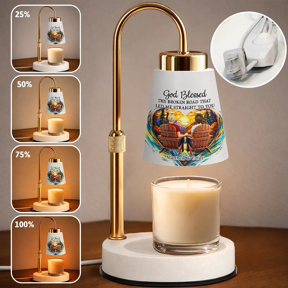 Gift For Couples,Love - You And Me We Got This 3D Effect Back Couple - Personalized Truncated Cone Candle Warmer