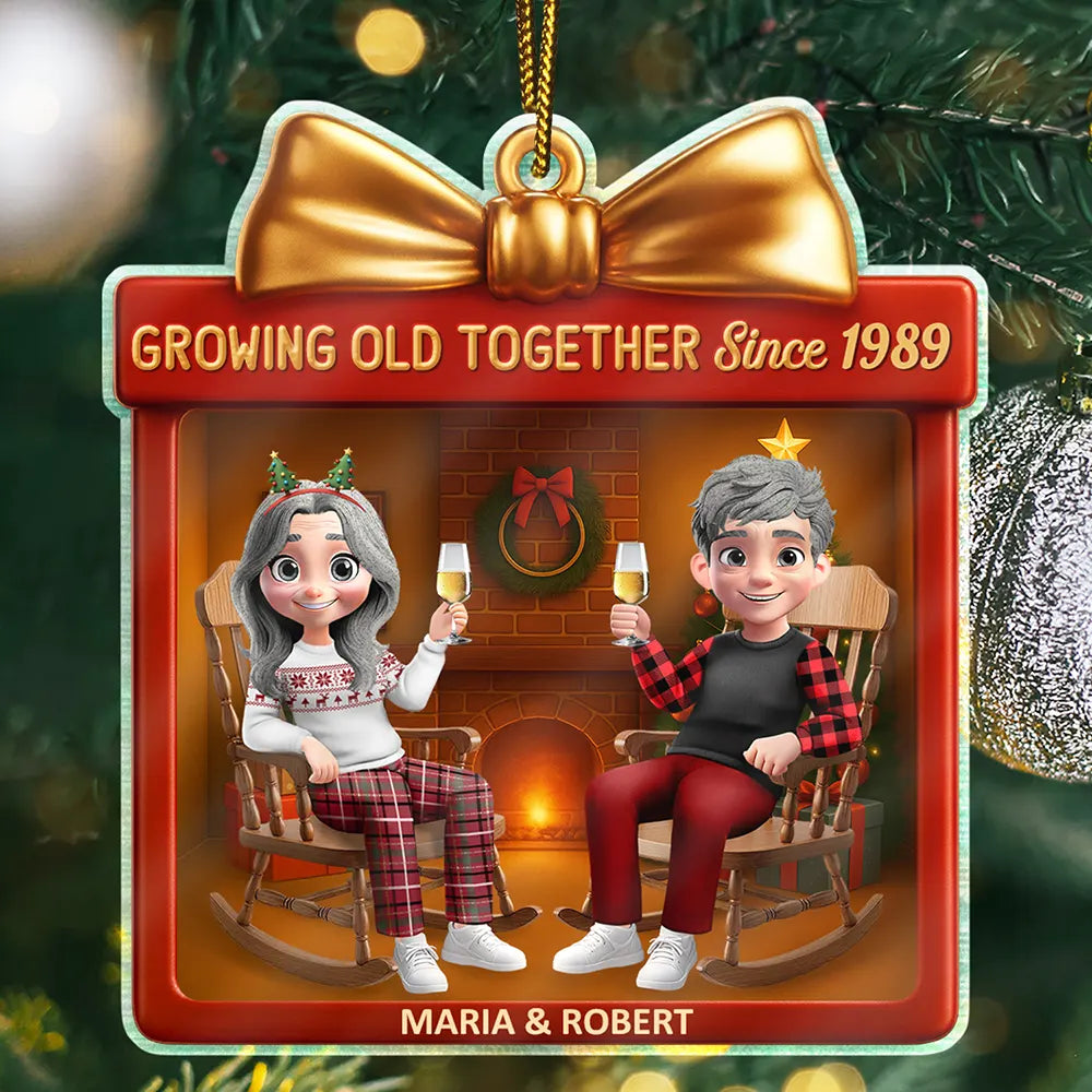 You And Me We Got This 3D Effect Couple - Personalized Custom Shaped Acrylic Ornament