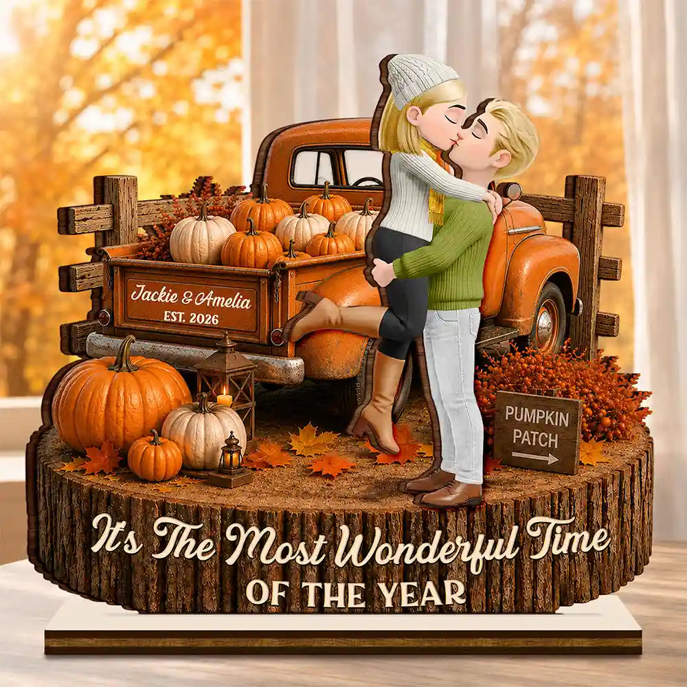 Indoor Decor, Romantic, Gift For Couples, Vector - You And Me We Got This Autumn Couple - Personalized Custom Shaped Wooden Plaque