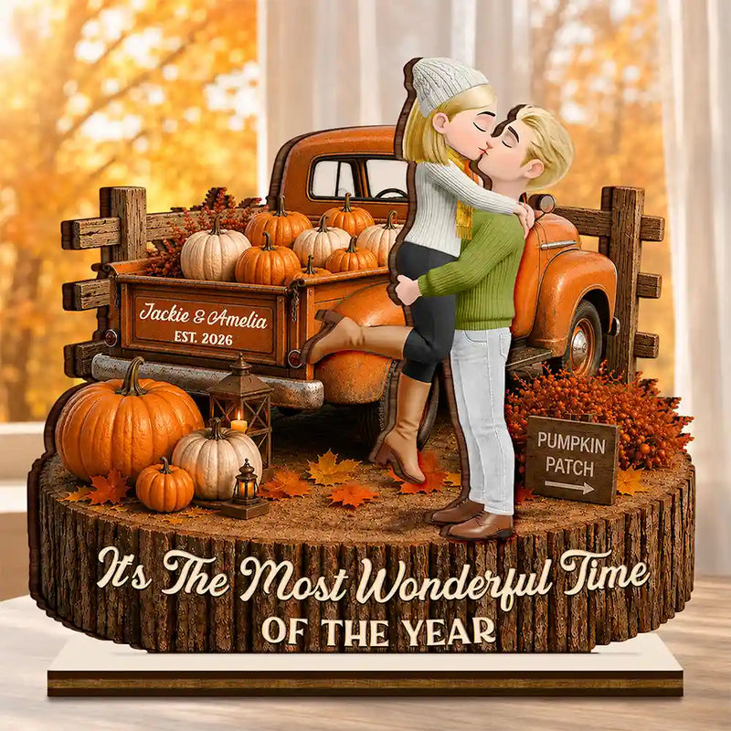 Indoor Decor, Romantic, Gift For Couples, Vector - You And Me We Got This Autumn Couple - Personalized Custom Shaped Wooden Plaque